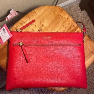 Kate Spade Polly Crossbody, red, new with tags